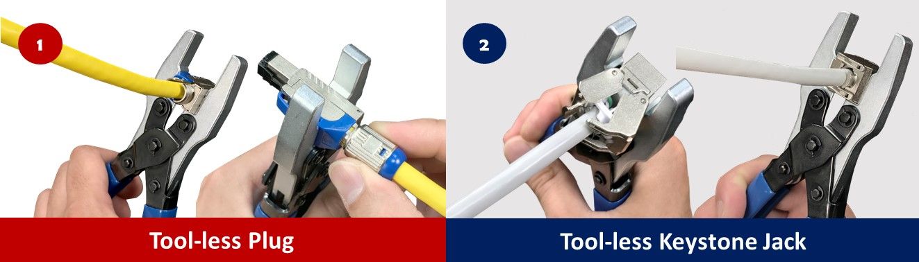 How does it work with Tool-free Plug and Toolless Keystone ?